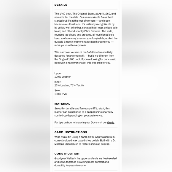 NIB Dr. Martens 1460 W - Picture 11 of 11